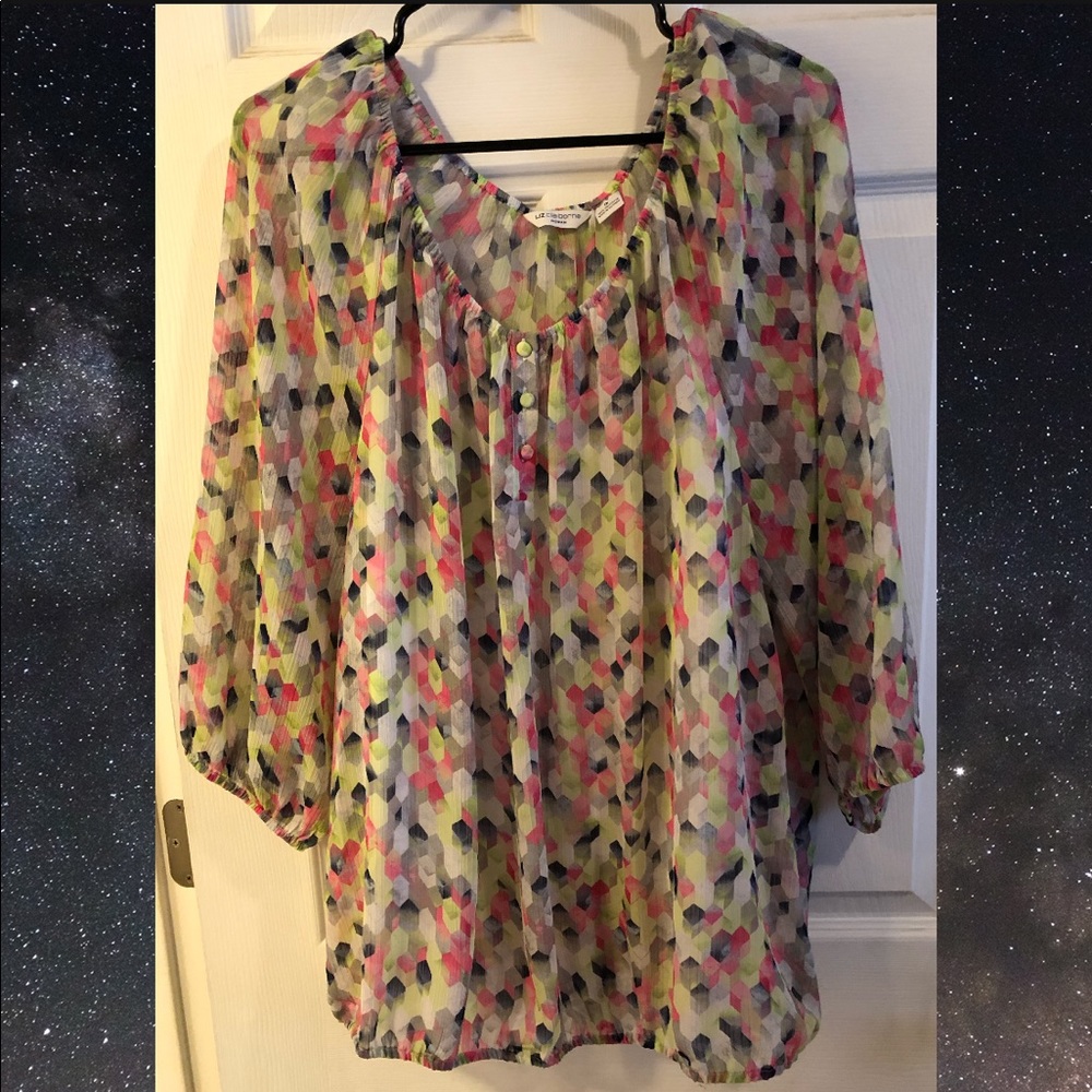 Liz Claiborne Sheer Top - Size 1X